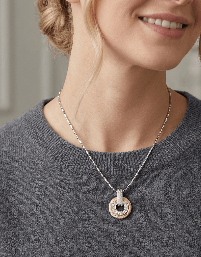 Reversible Harmony Circle Pendant Necklace - Gem Vivi