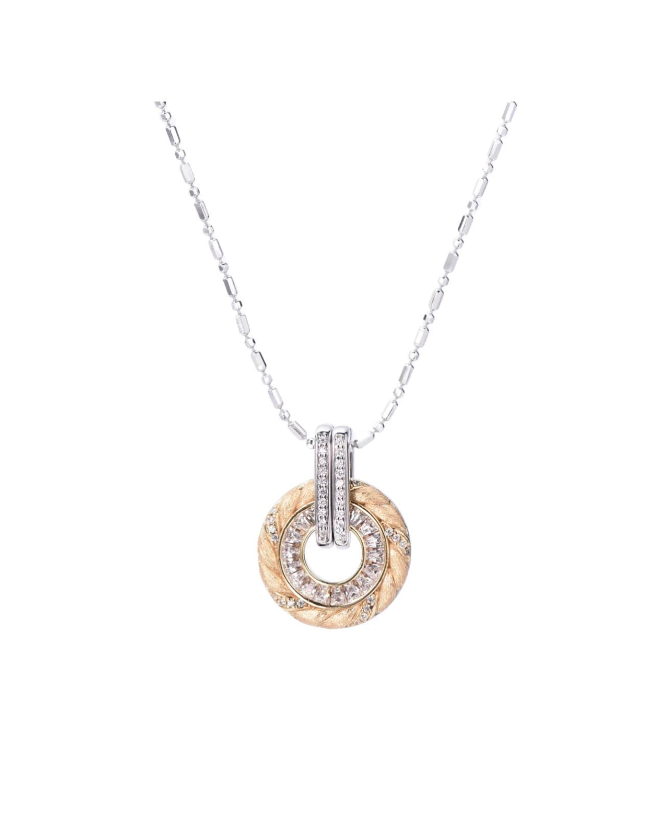 Reversible Harmony Circle Pendant Necklace - Gem Vivi