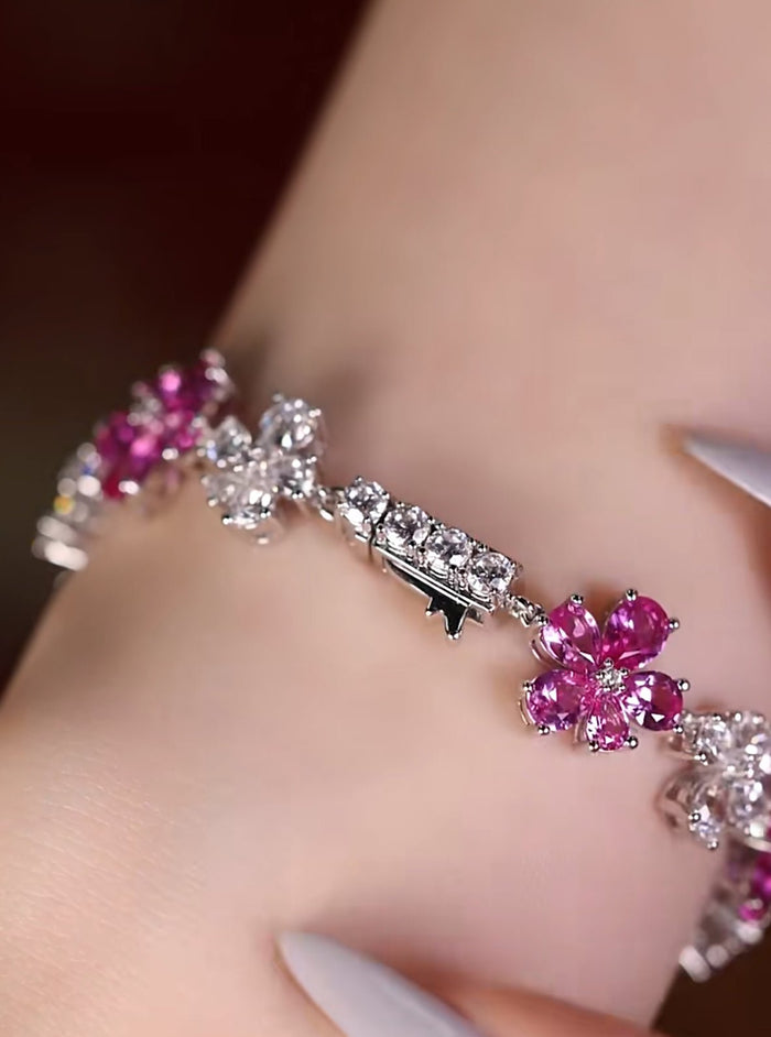 Rosé Blossom Sakura Pink Garden Bracelet - Gem Vivi