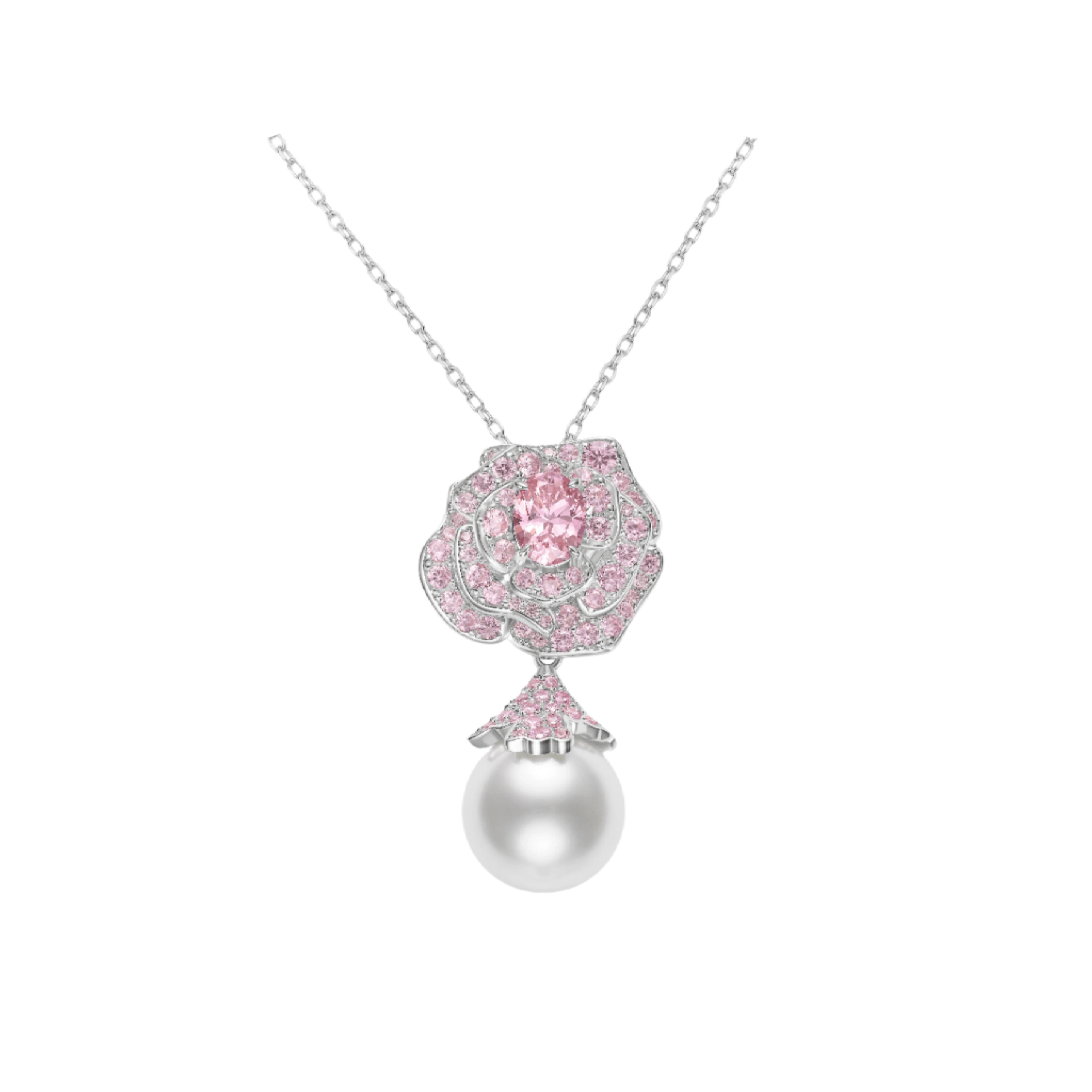 Rose Pearl Sakura Pink Pendant Necklace - Gem Vivi