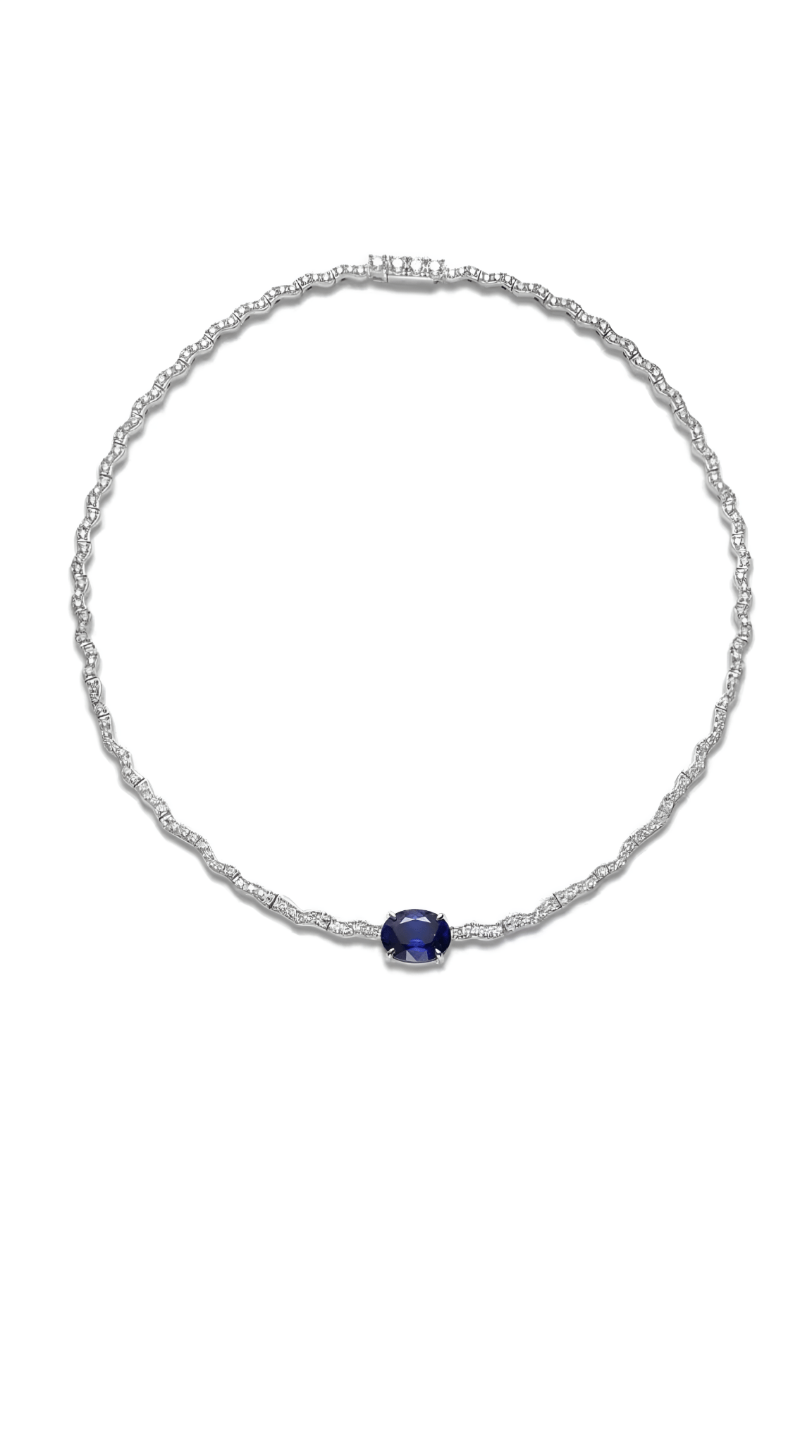 Royal Blue Sapphire Statement Necklace - Gem Vivi