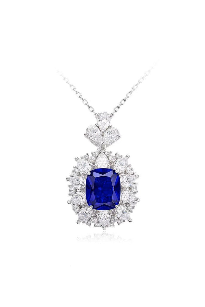 Royal Midnight Halo Pendant Neclace - Gem Vivi