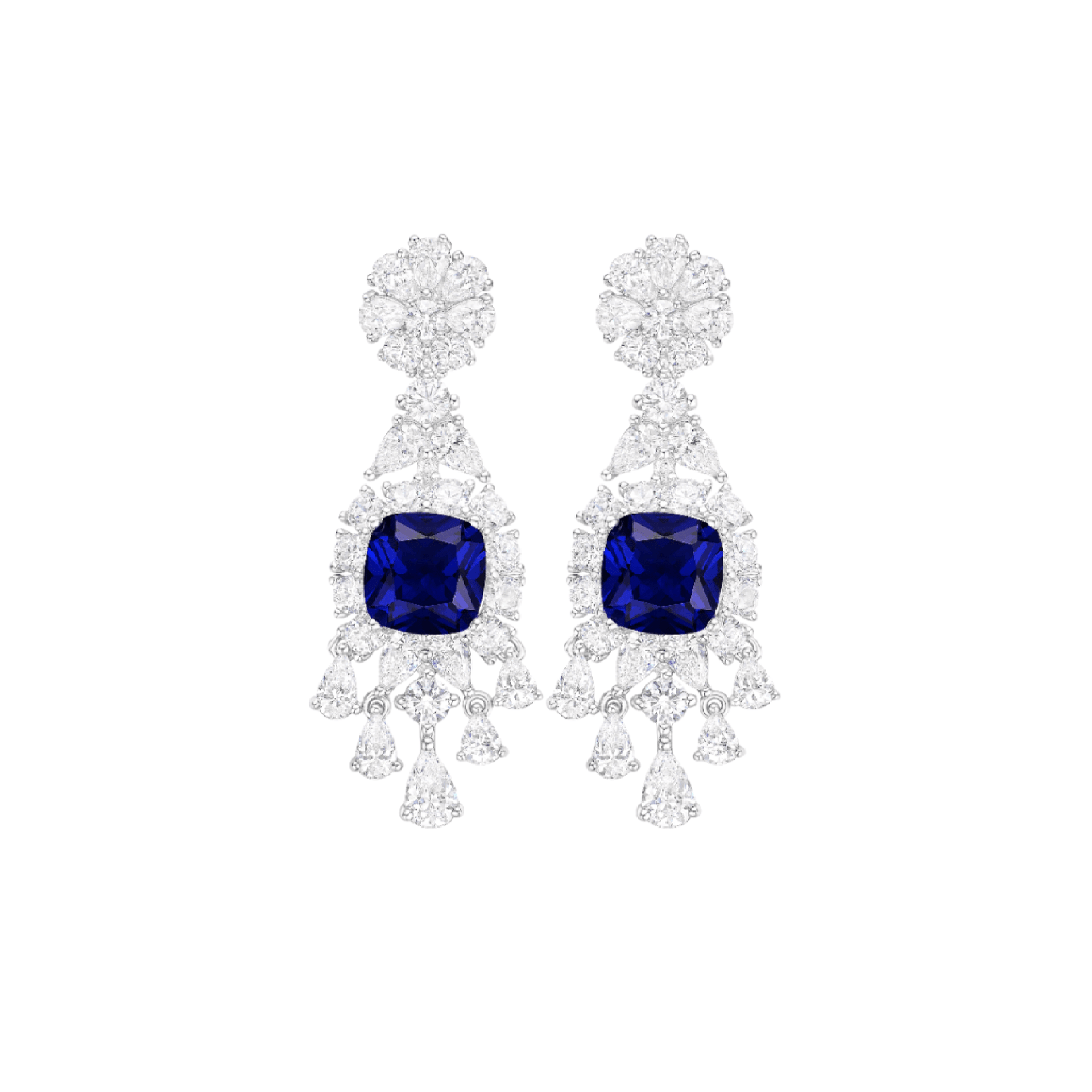 Royal Sapphire Eclipse Earrings - Gem Vivi