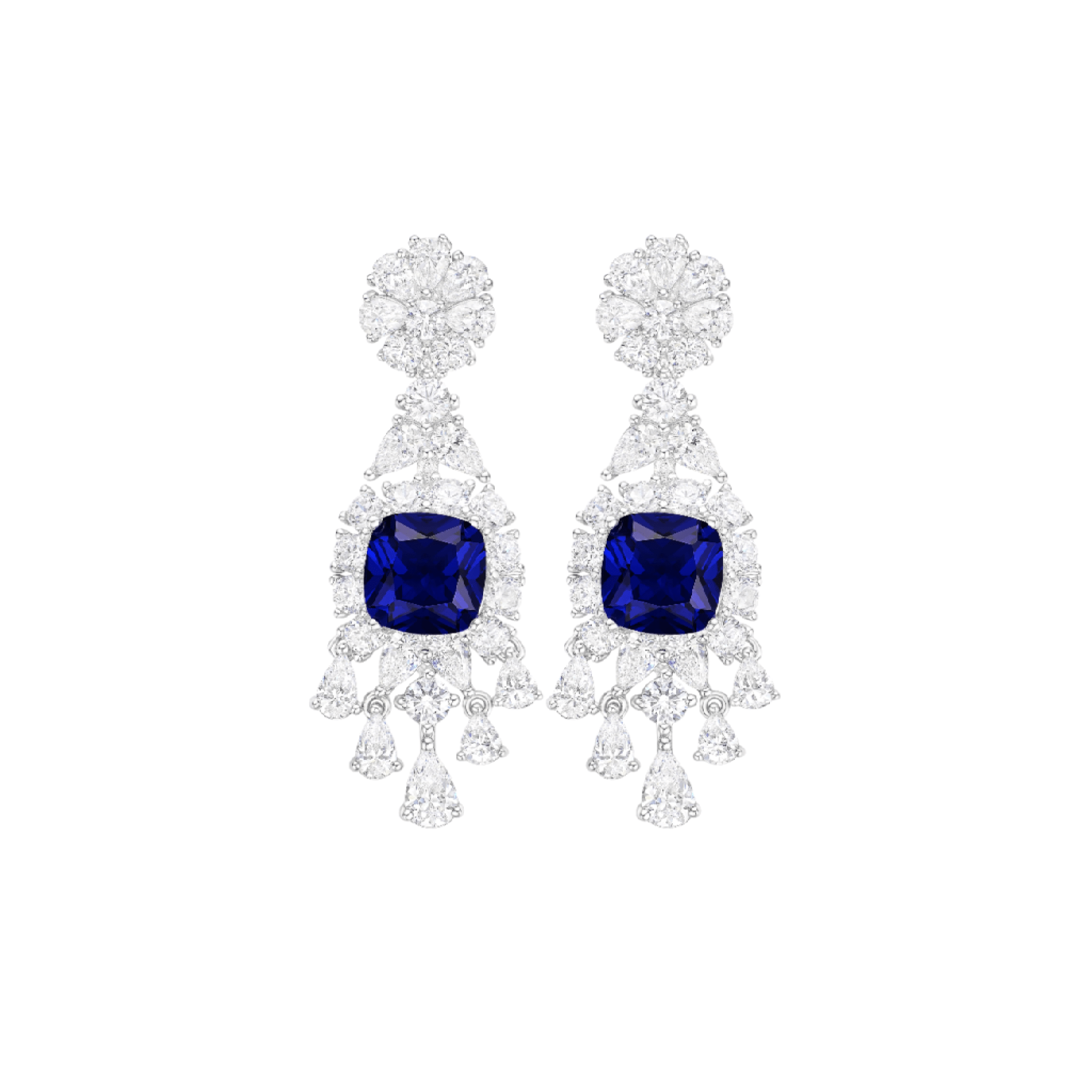 Royal Sapphire Eclipse Earrings - Gem Vivi