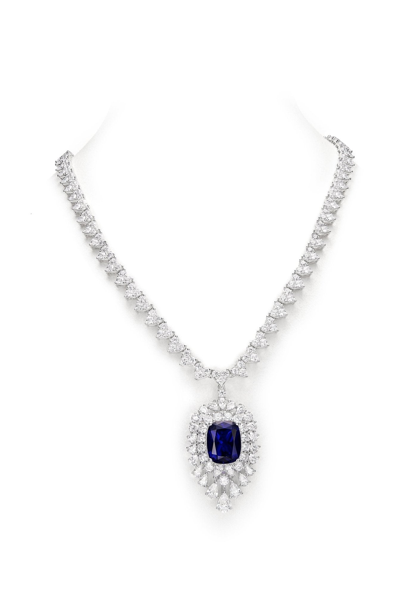 Royal Sapphire Eclipse Necklace - Gem Vivi