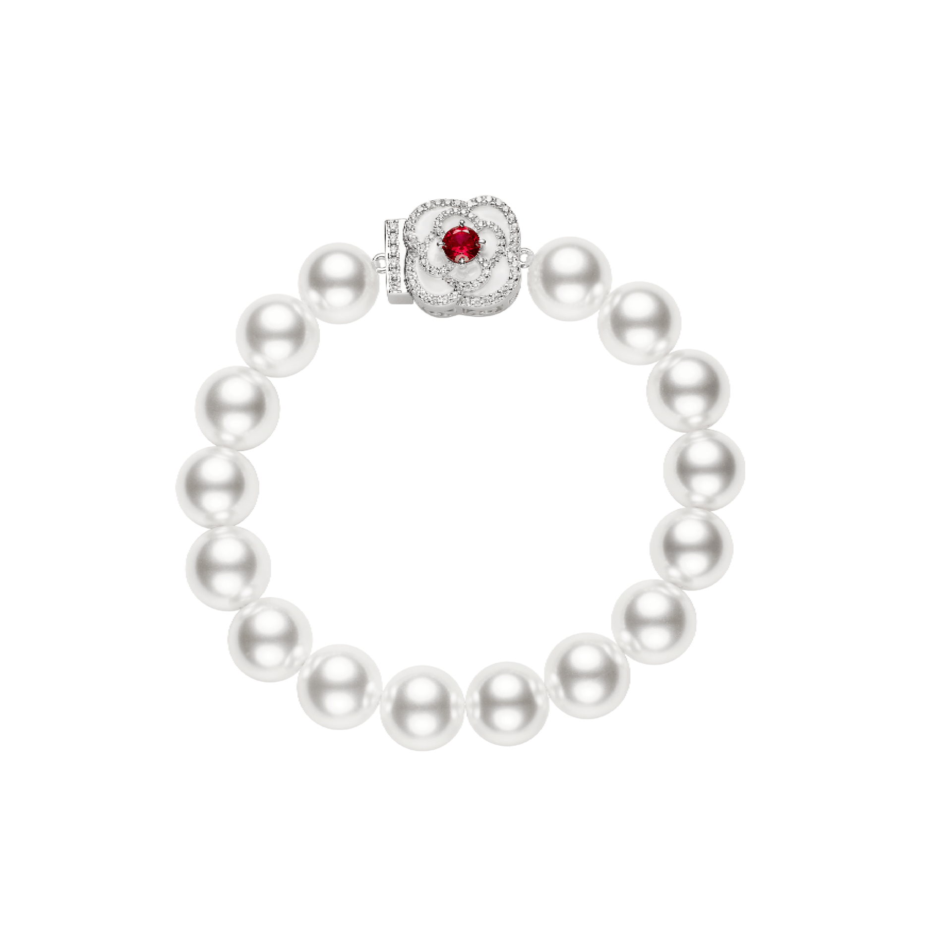 Ruby and Pearl Bracelet - Gem Vivi