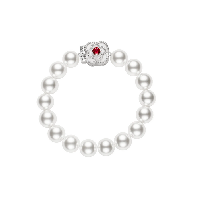 Ruby and Pearl Bracelet - Gem Vivi