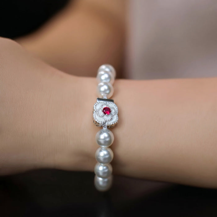 Ruby and Pearl Jewelry Set - Gem Vivi