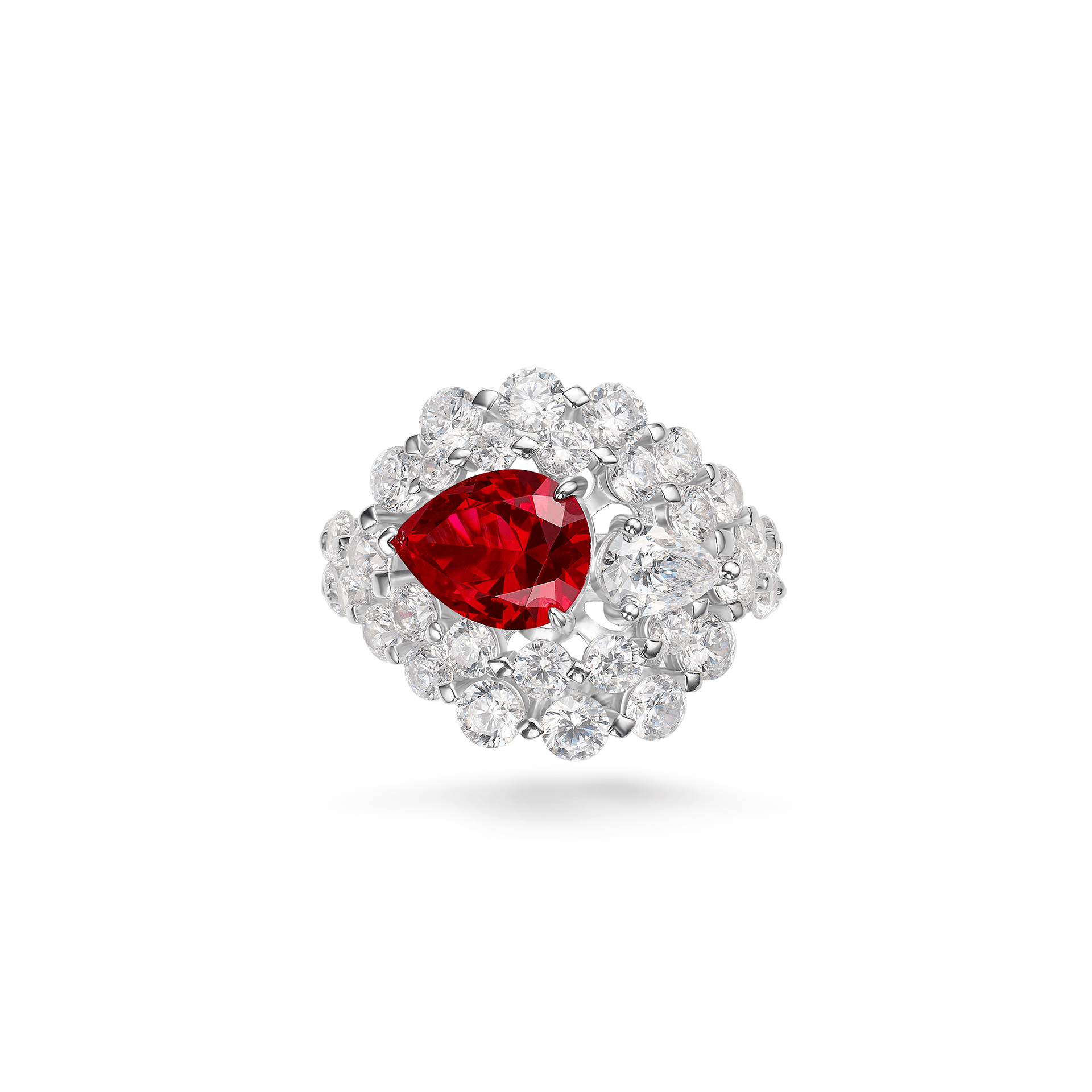Ruby Glow Pear Ring - Gem Vivi