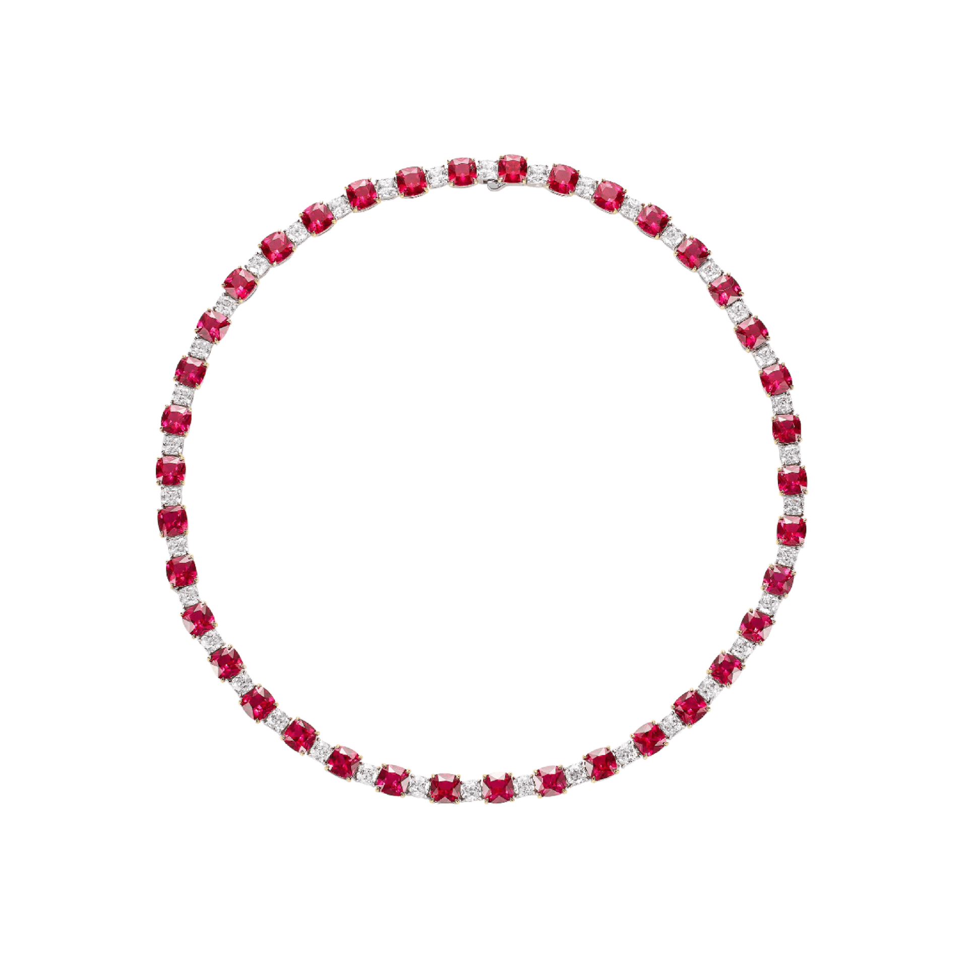 Ruby Ice Tennis Necklace - Gem Vivi