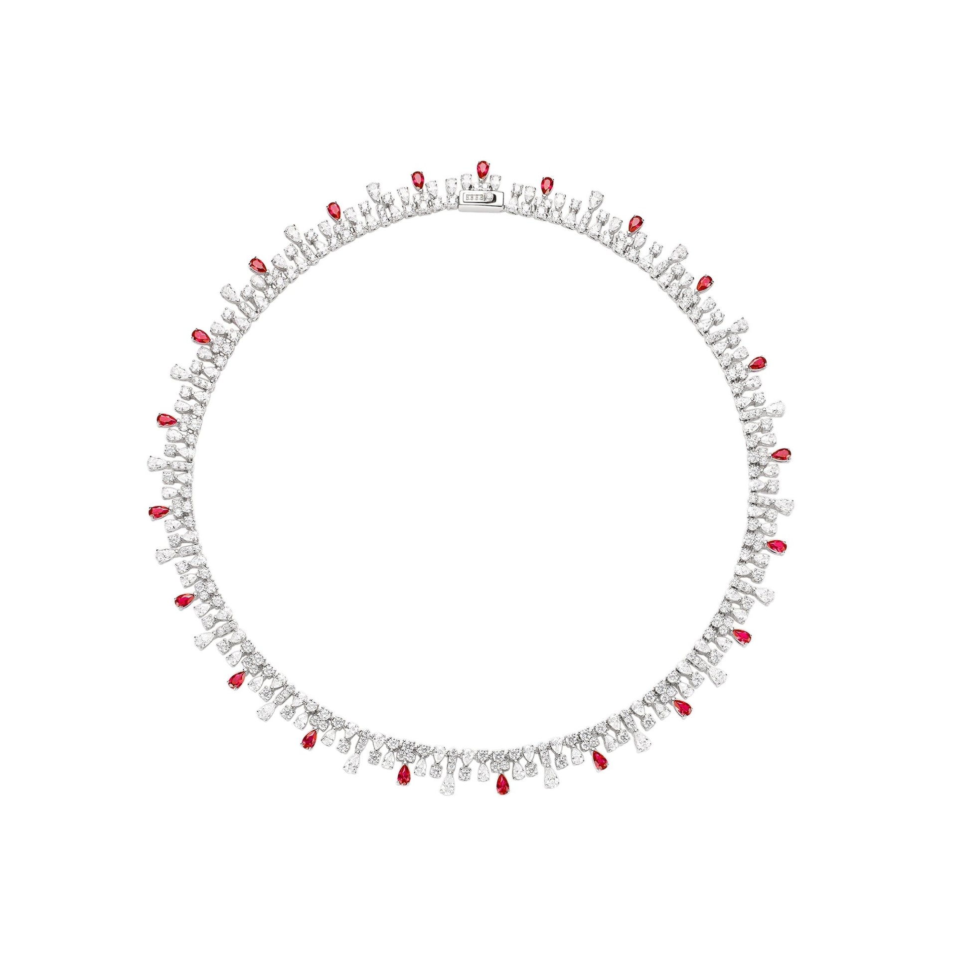Ruby Spark Drop Necklace - Gem Vivi