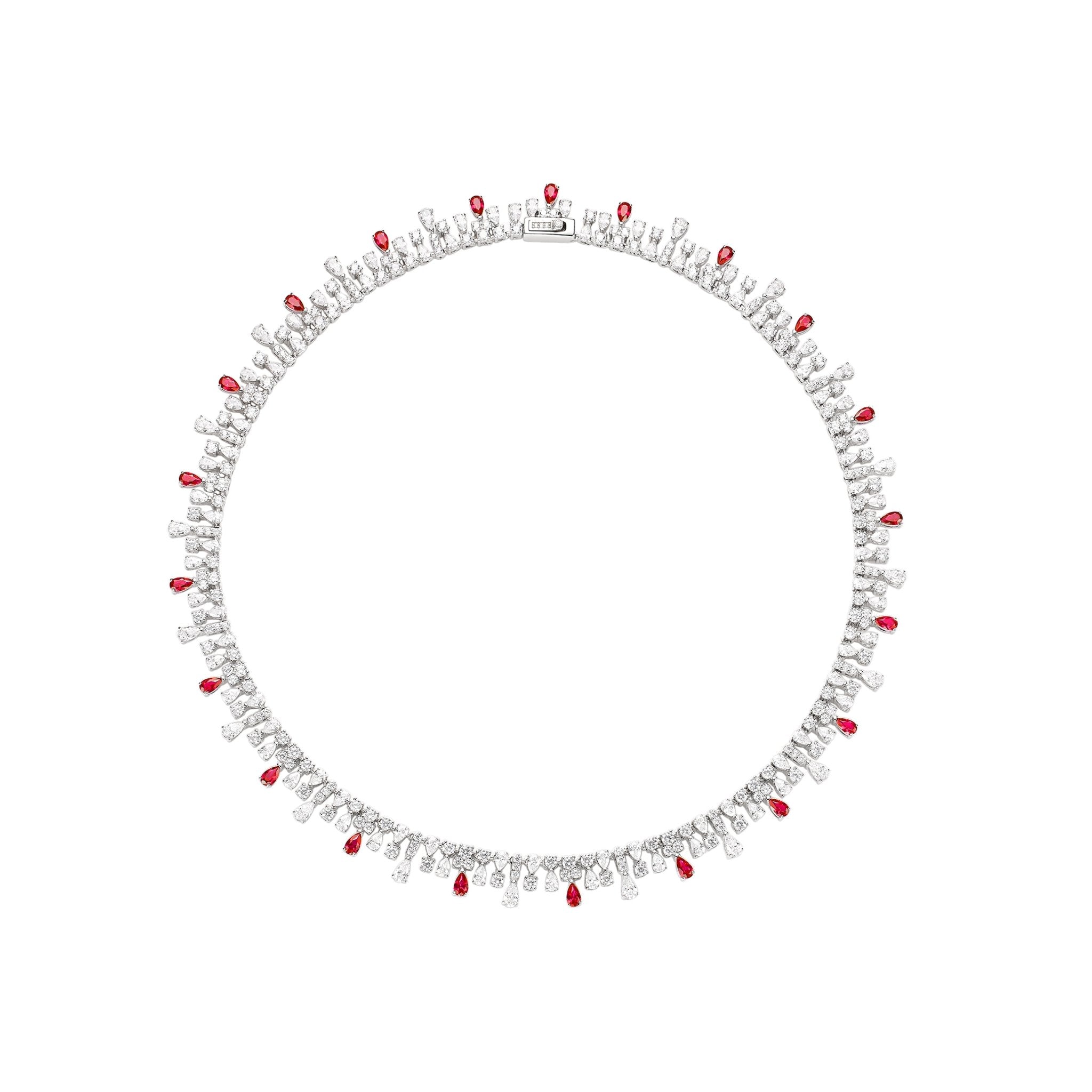 Ruby Spark Drop Necklace - Gem Vivi