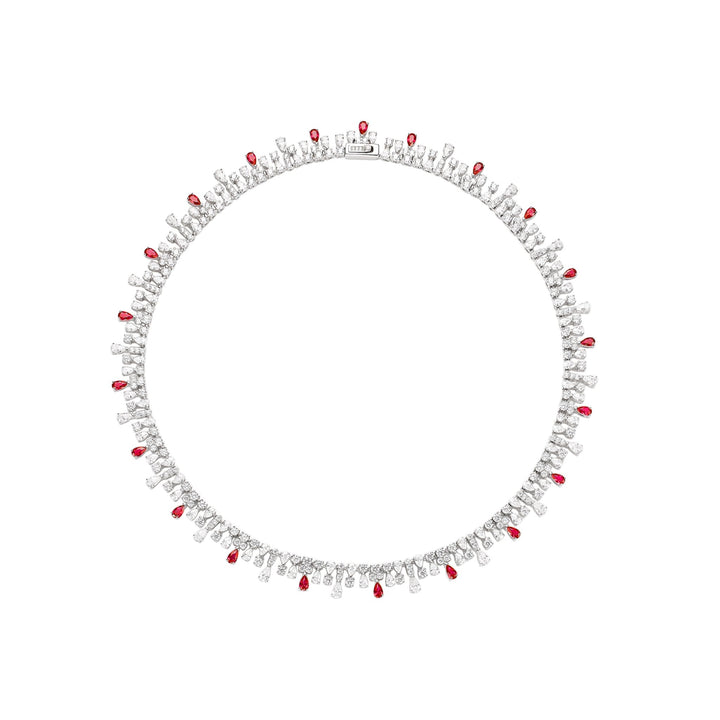 Ruby Spark Drop Necklace - Gem Vivi
