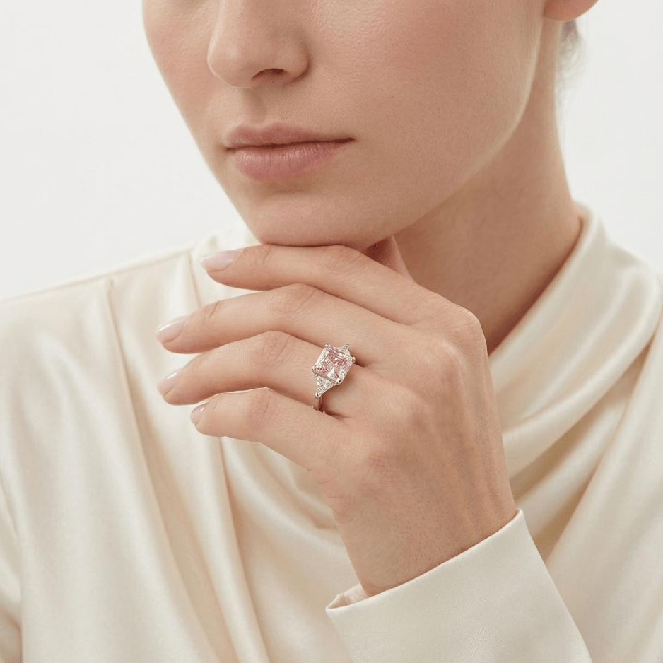 Sakura Pink Blush Prism Ring - Gem Vivi