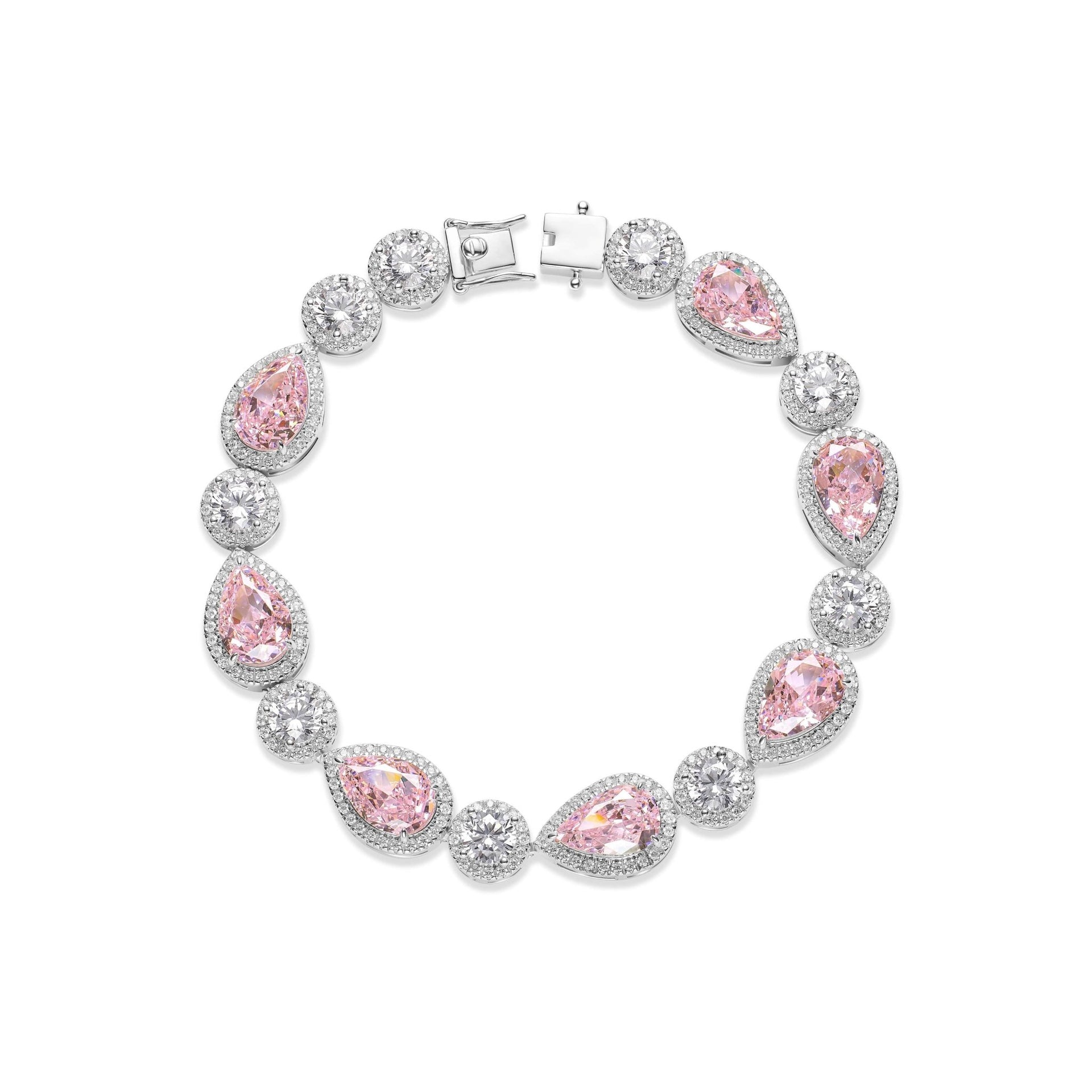 Sakura Pink Teardrop Bracelet - Gem Vivi