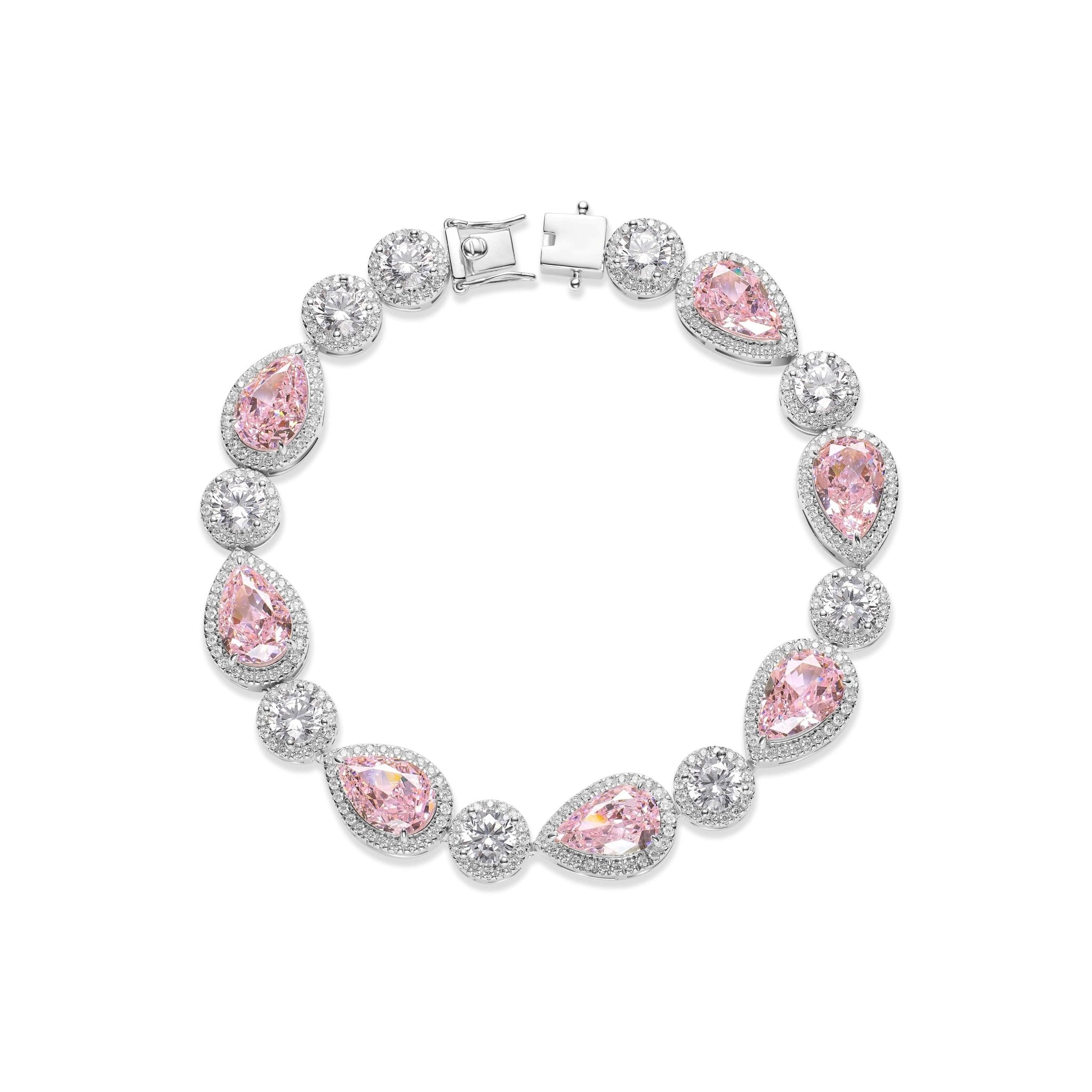 Sakura Pink Teardrop Bracelet - Gem Vivi