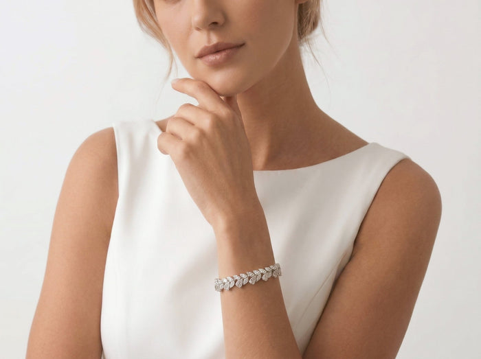 Sakura Pink Teardrop Tennis Bracelet - Gem Vivi