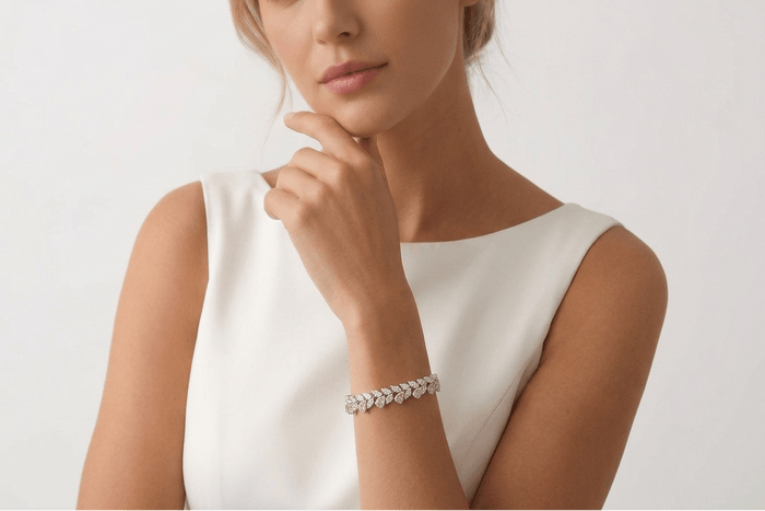 Sakura Pink Teardrop Tennis Bracelet - Gem Vivi