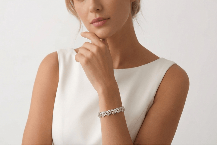 Sakura Pink Teardrop Tennis Bracelet - Gem Vivi