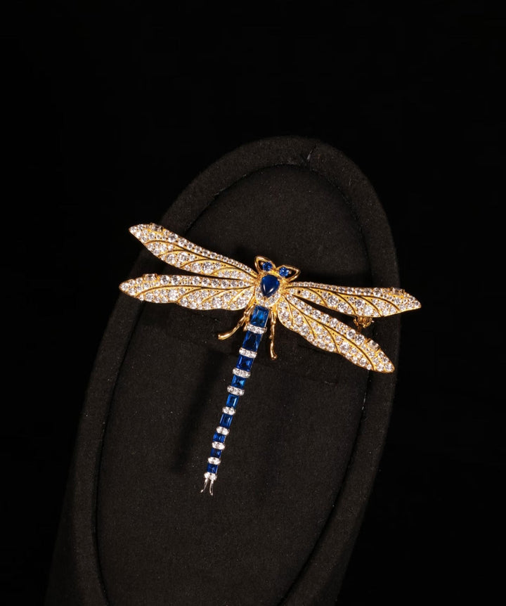 Sapphire Dragonfly Brooch - Gem Vivi
