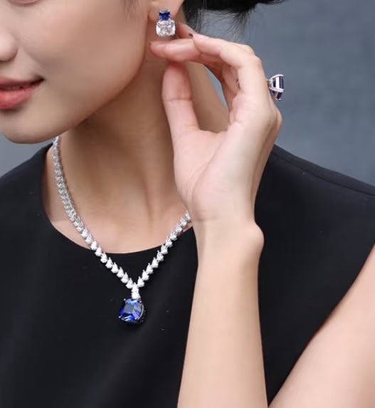 Sapphire Duo Studs Earrings - Gem Vivi