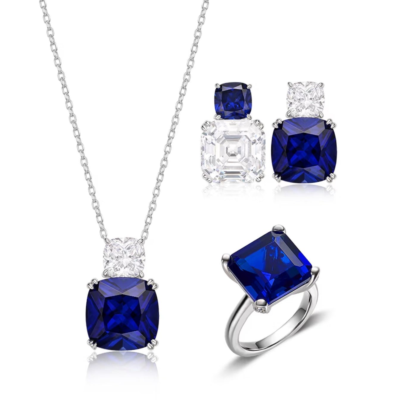 Sapphire Square Ring - Gem Vivi