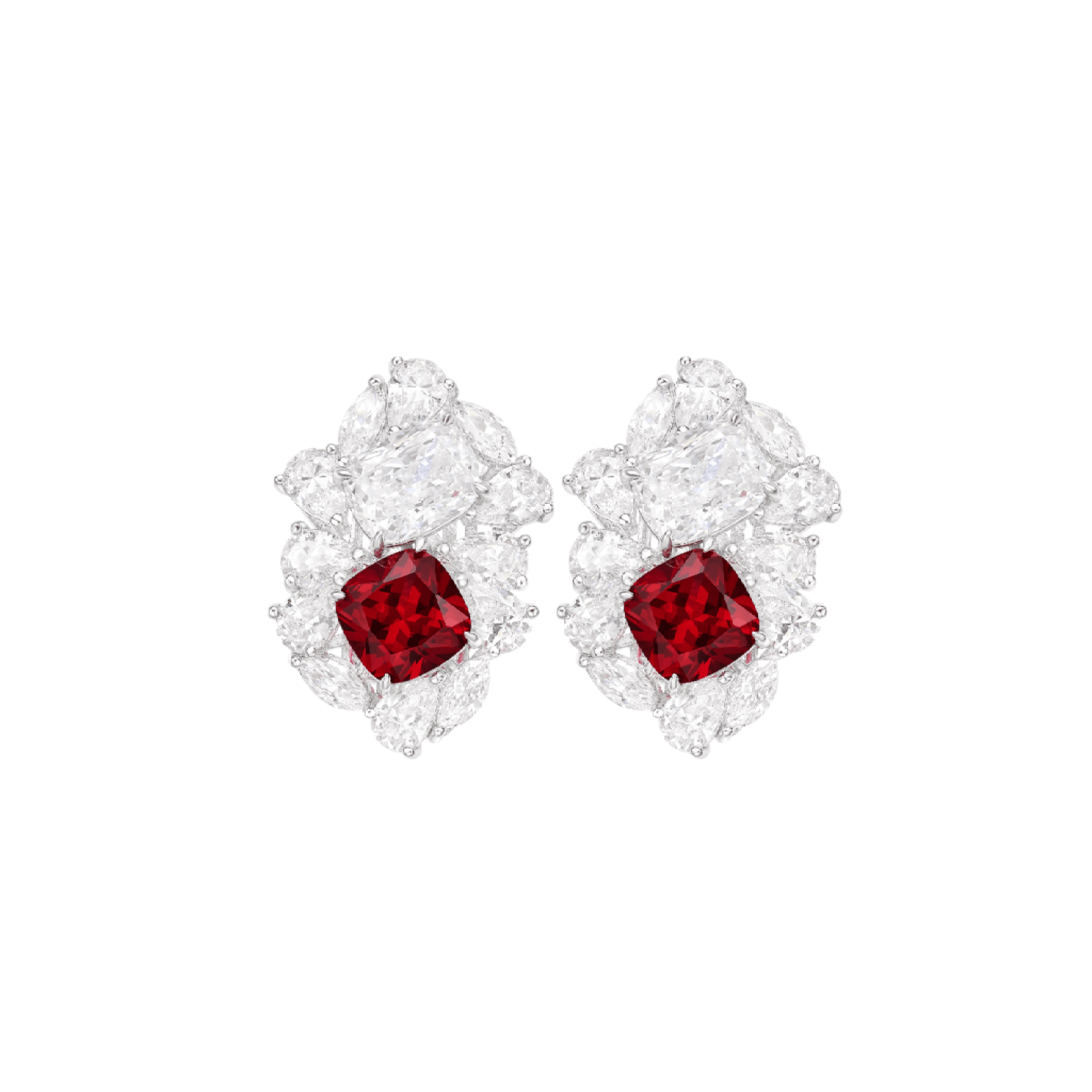 Scarlet Bloom Ruby Earrings - Gem Vivi