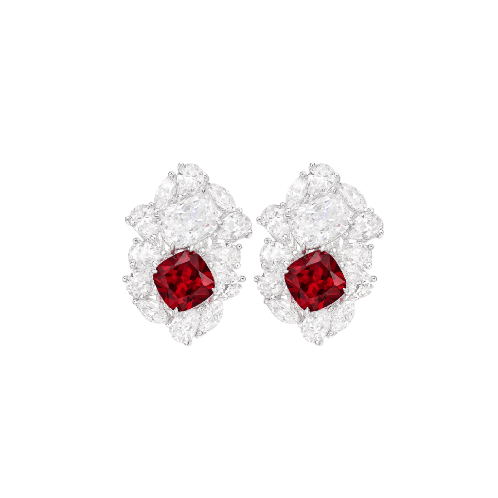 Scarlet Bloom Ruby Earrings - Gem Vivi