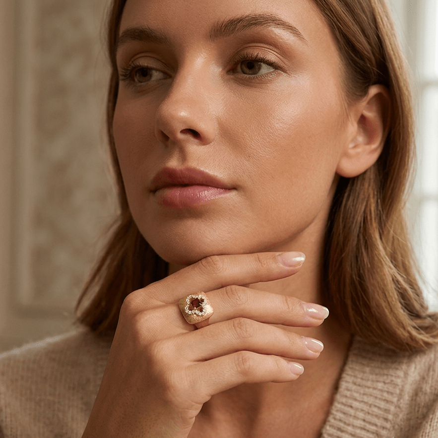 Scarlet Crest Ring - Gem Vivi