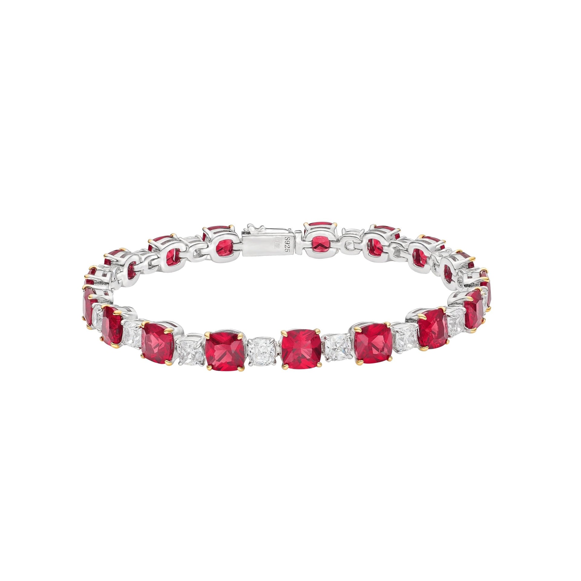 Scarlet Glow Ruby Tennis Bracelet - Gem Vivi