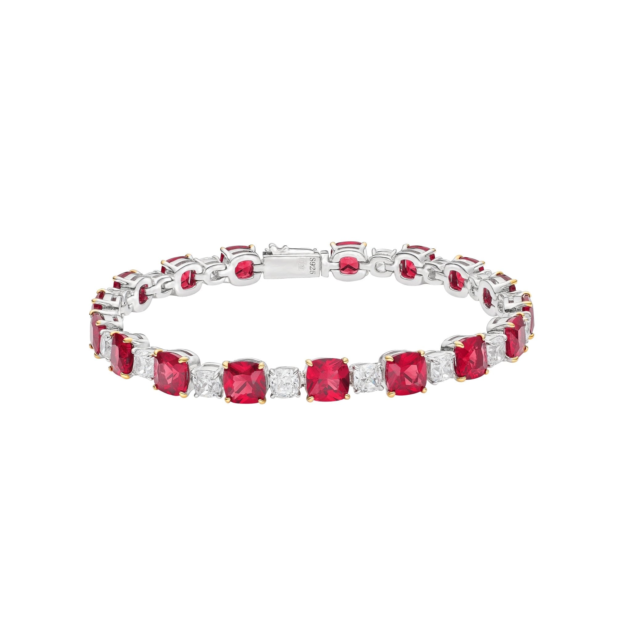 Scarlet Glow Ruby Tennis Bracelet - Gem Vivi