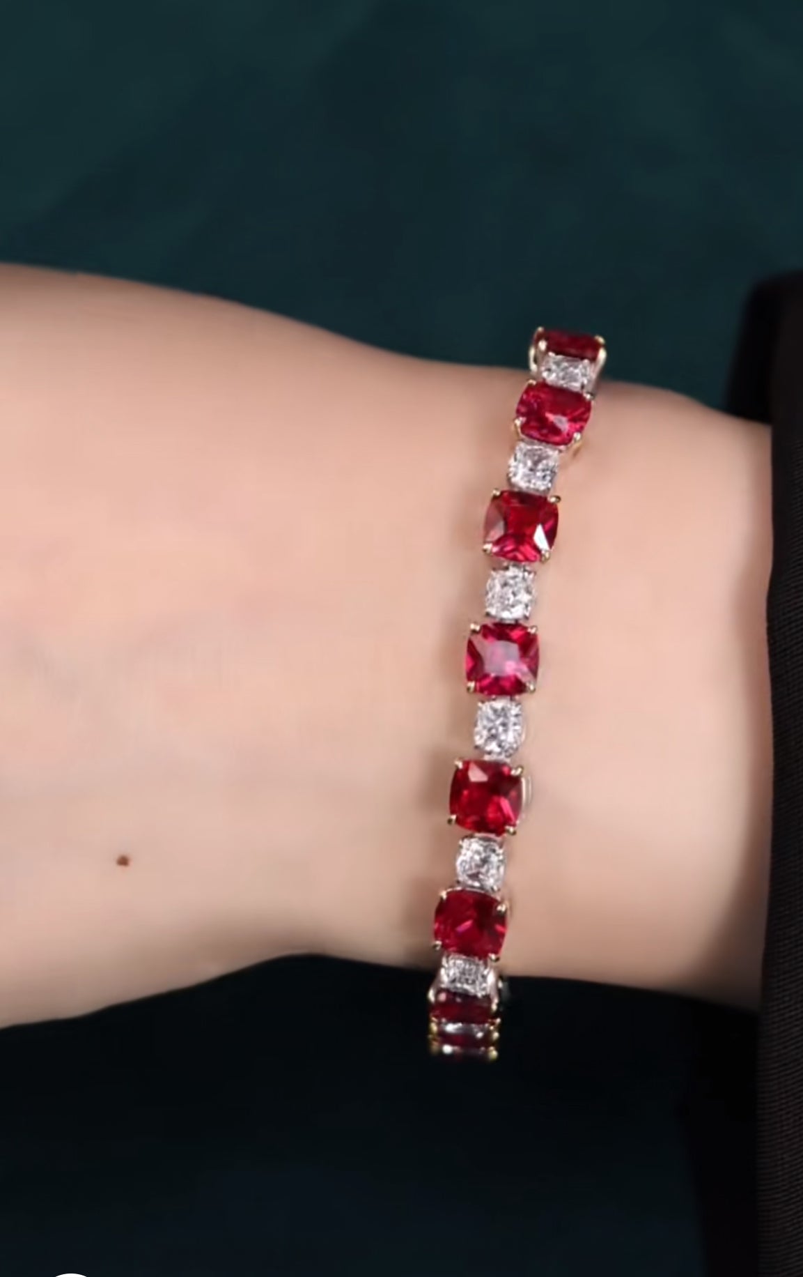 Scarlet Glow Ruby Tennis Bracelet - Gem Vivi