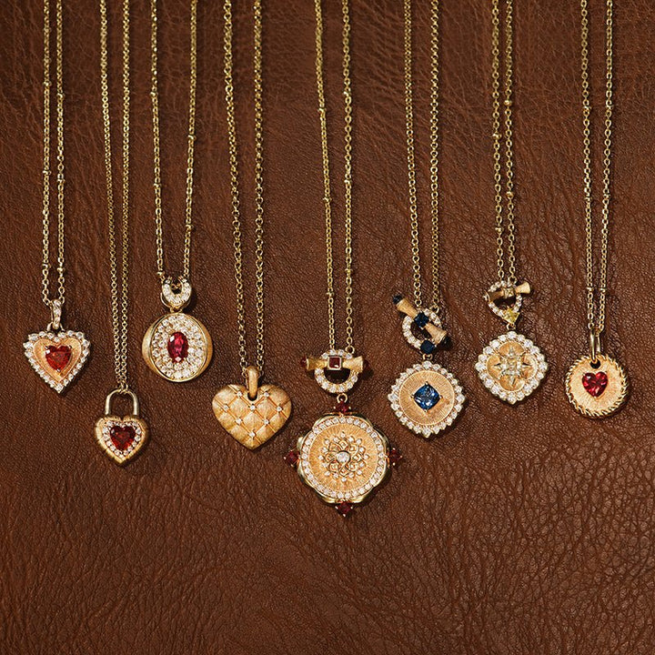 Scarlet Love Lock Necklace - Gem Vivi