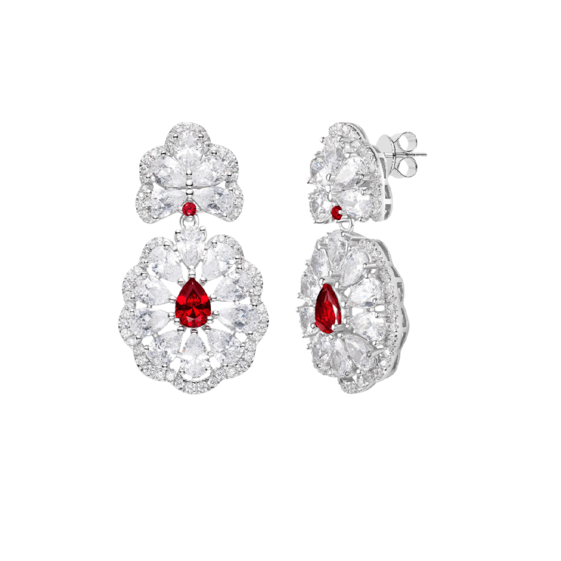 Scarlet Ruby Drop Earrings - Gem Vivi