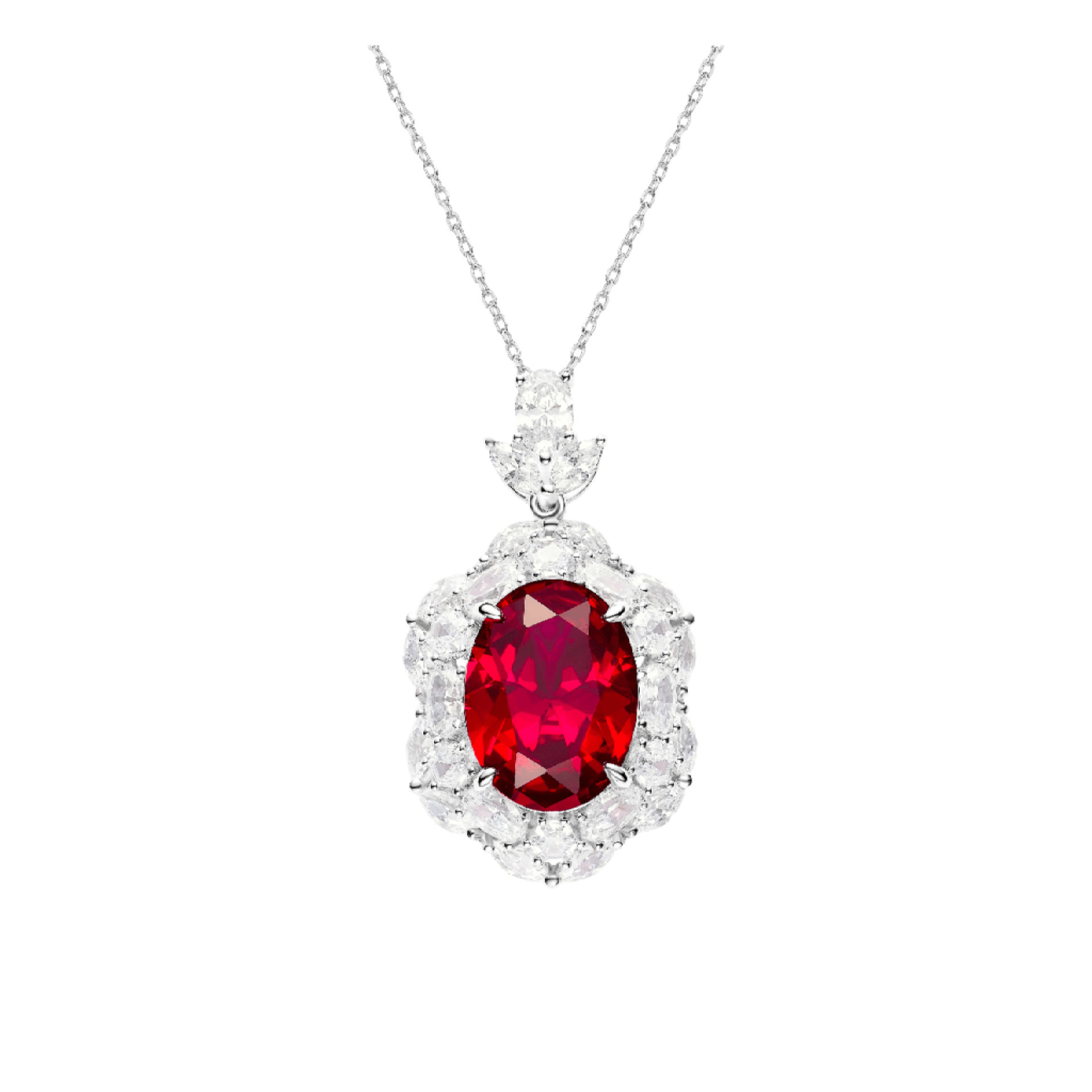 Scarlet Ruby Pendant Necklace - Gem Vivi