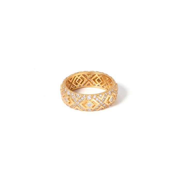 Selena Lattice Band Ring - Gem Vivi