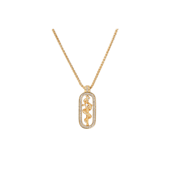 Serpent Emblem Pendant Necklace - Gem Vivi