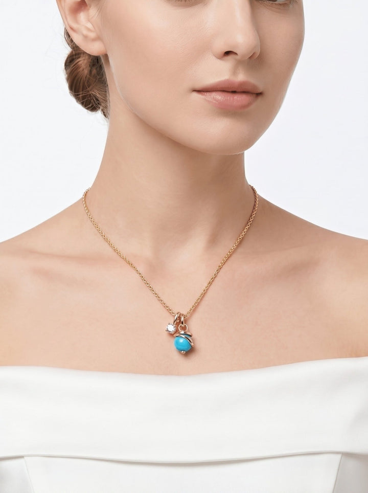 Serpentine Charm Necklace - Gem Vivi