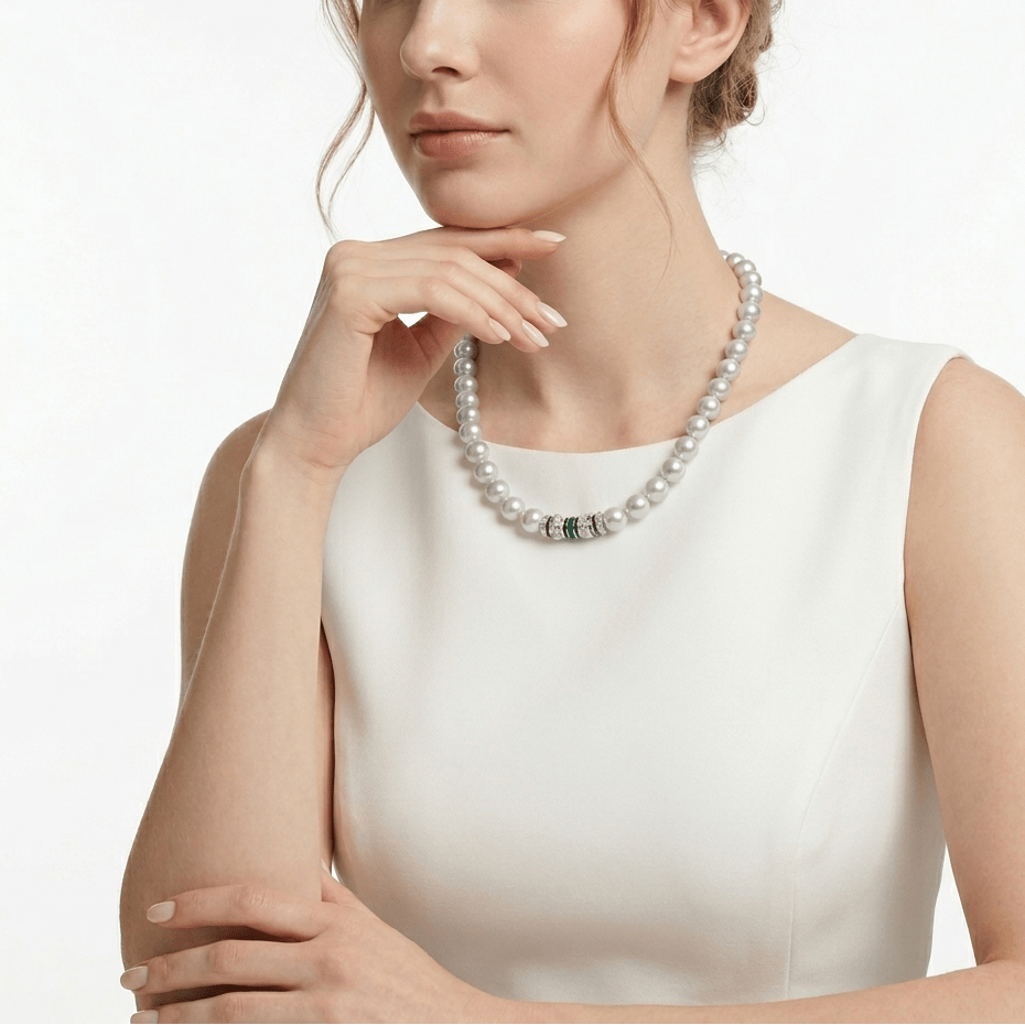 Shimmering Pearl Necklace - Gem Vivi