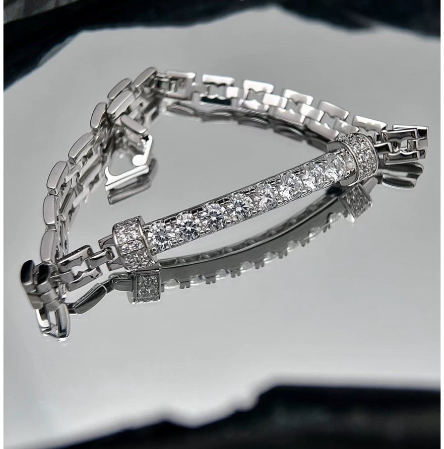 Sliver Dual Row Link Bracelet - Gem Vivi