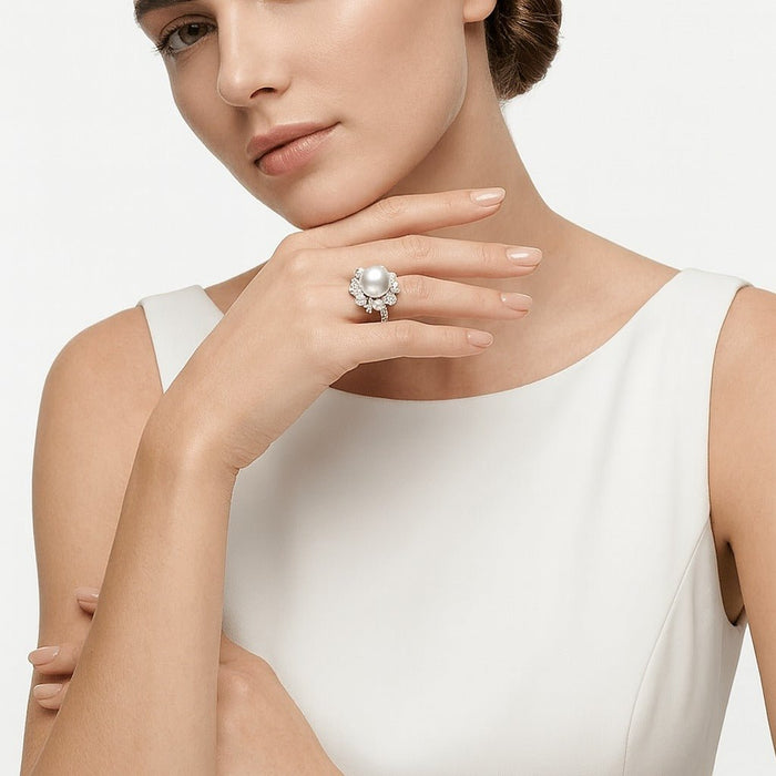 Solaire Pearl Cluster Ring - Gem Vivi