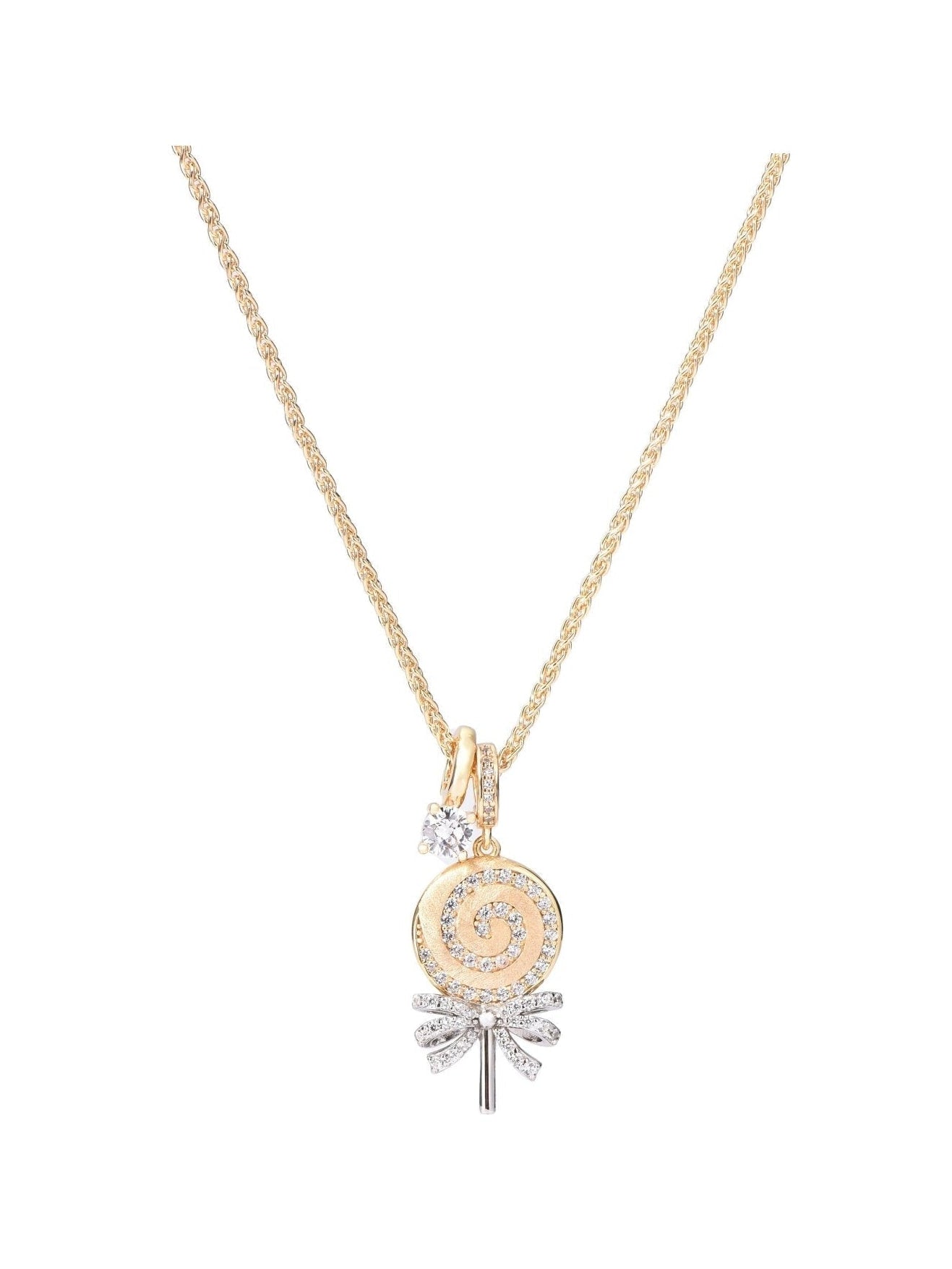 Sparkle Swirl Lollipop Necklace - Gem Vivi