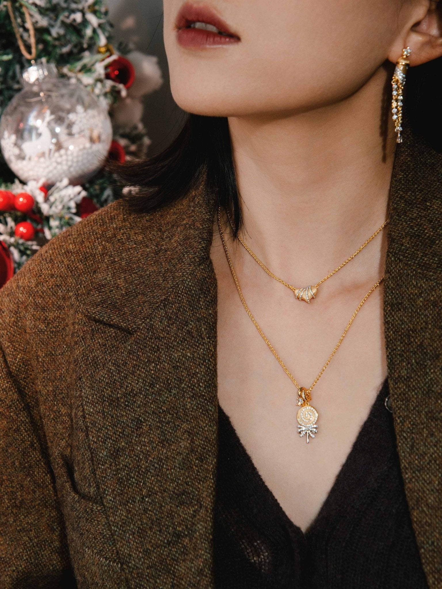 Sparkle Swirl Lollipop Necklace - Gem Vivi