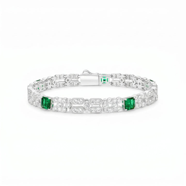 Square Emerald Green Bracelet - Gem Vivi