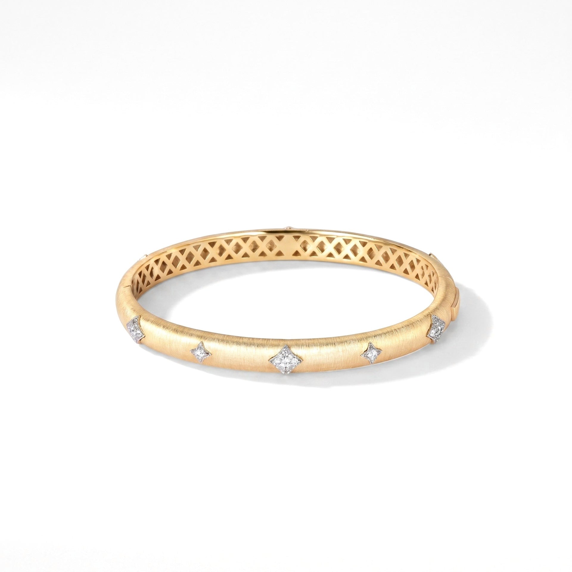 Starlight Brushed Gold Bangle - Gem Vivi