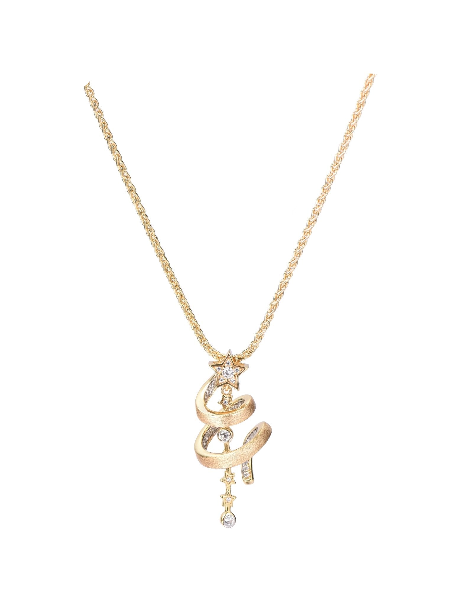 Starlit Spiral Charm Necklace - Gem Vivi