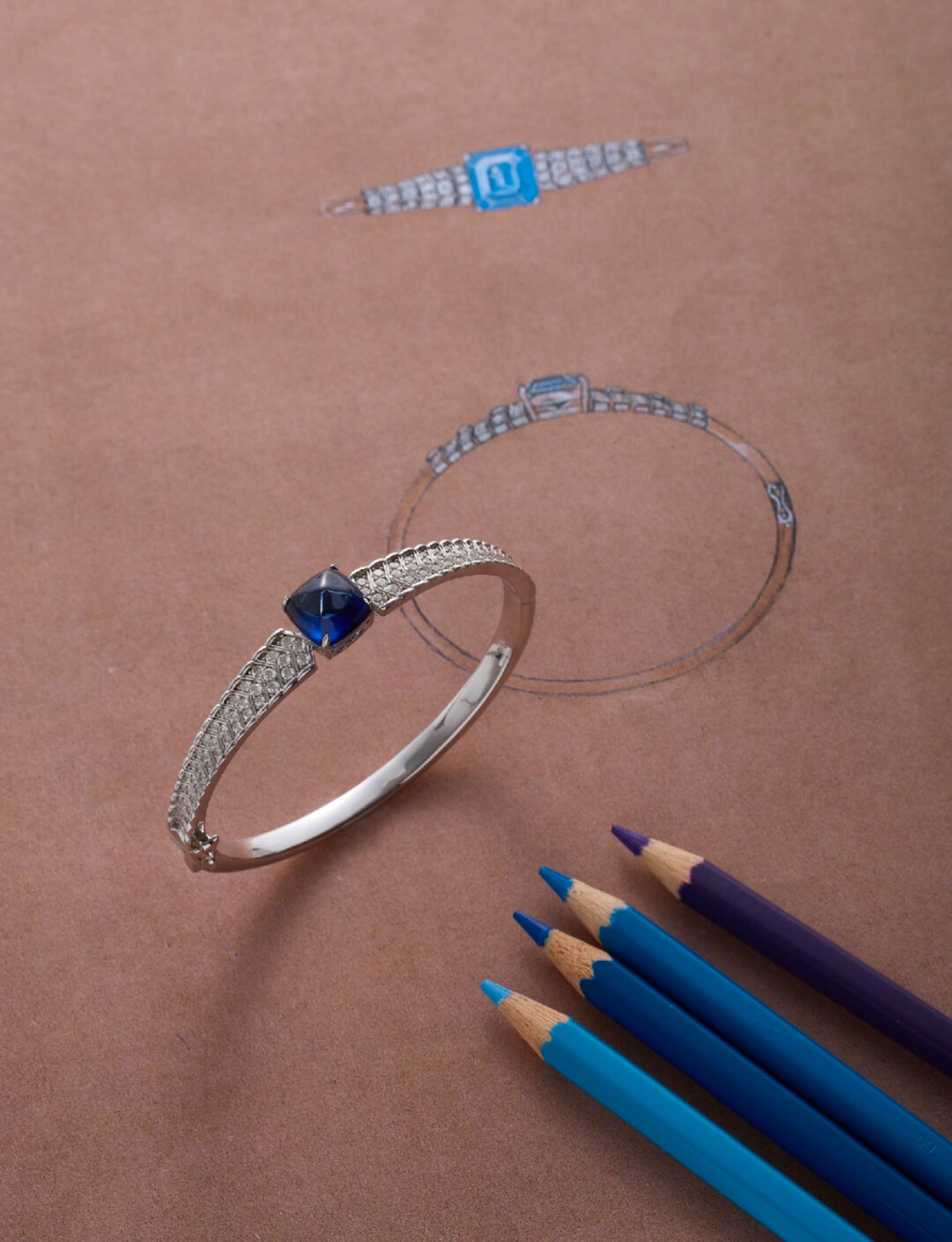 Sugar - Loaf Sapphire Bracelet - Gem Vivi