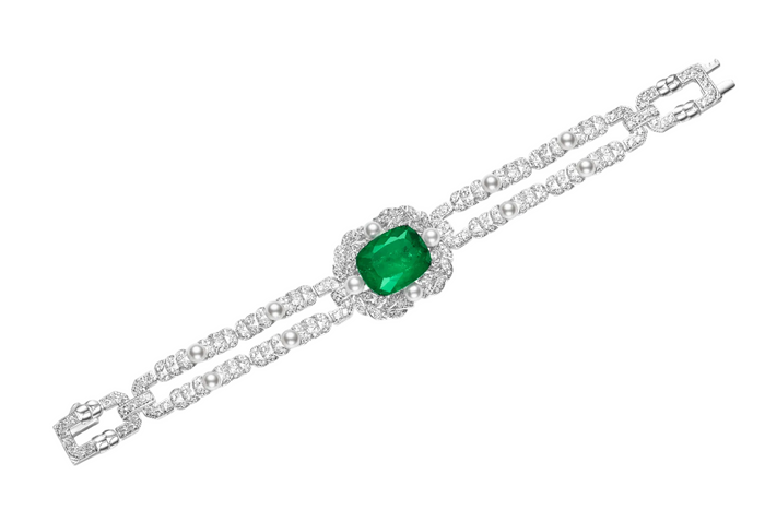 Verdant Emerald and Pearl Bracelet - Gem Vivi