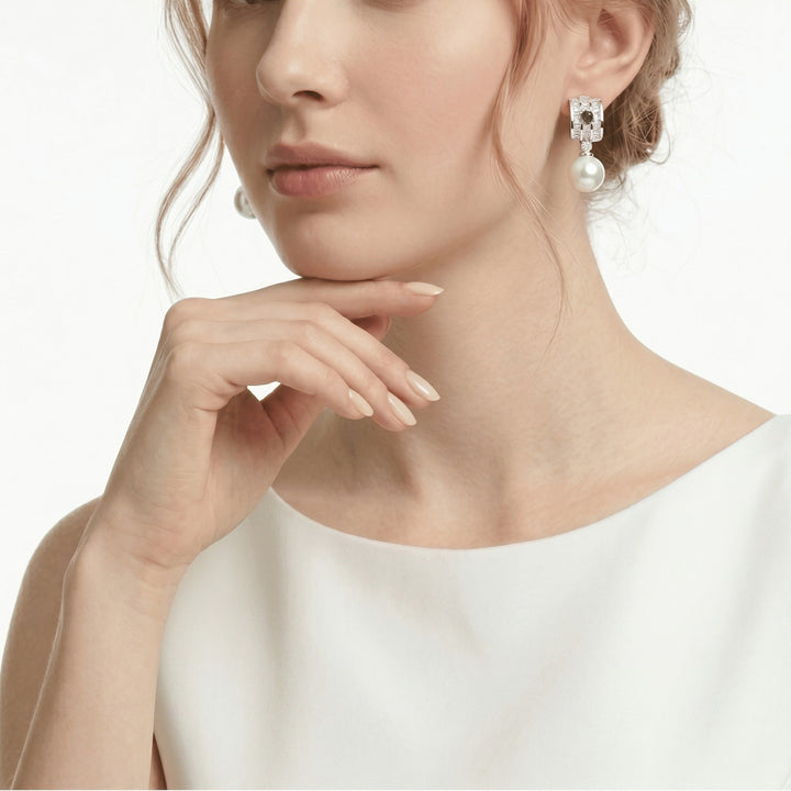 Verdant Emerald Pearl Drop Earrings - Gem Vivi