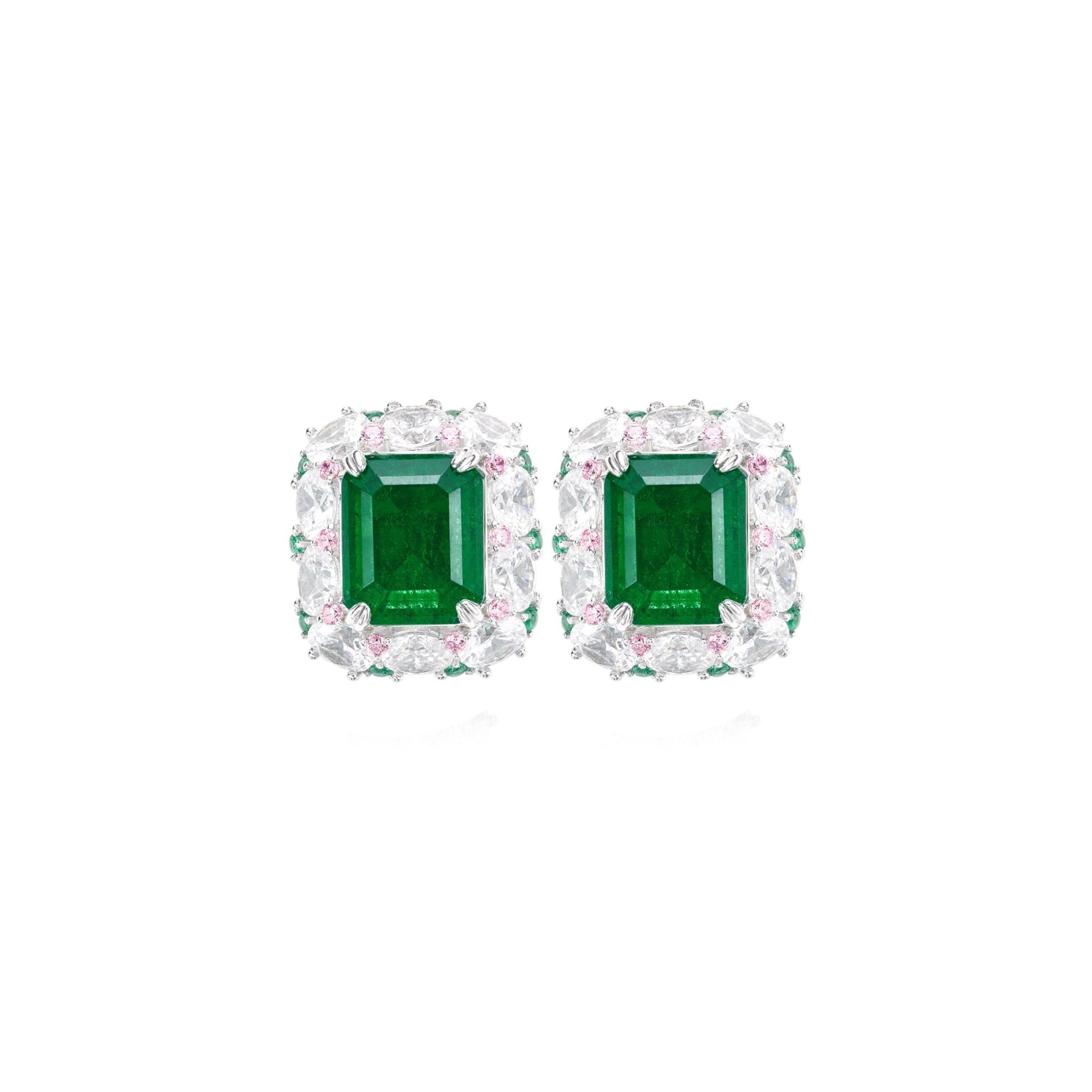 Verdant Emerald Stud Earrings - Gem Vivi